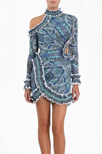 Moncur Asymmetric Mini Dress  Front