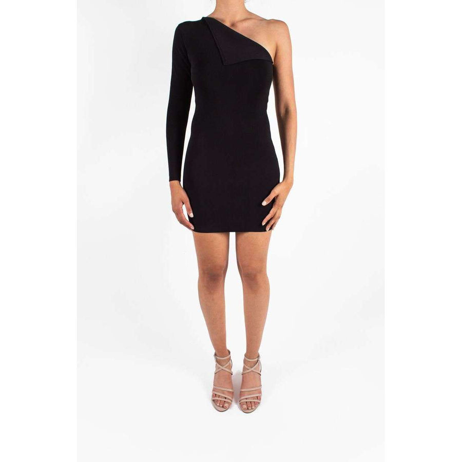 Axis Sleeve Knit Dress Black