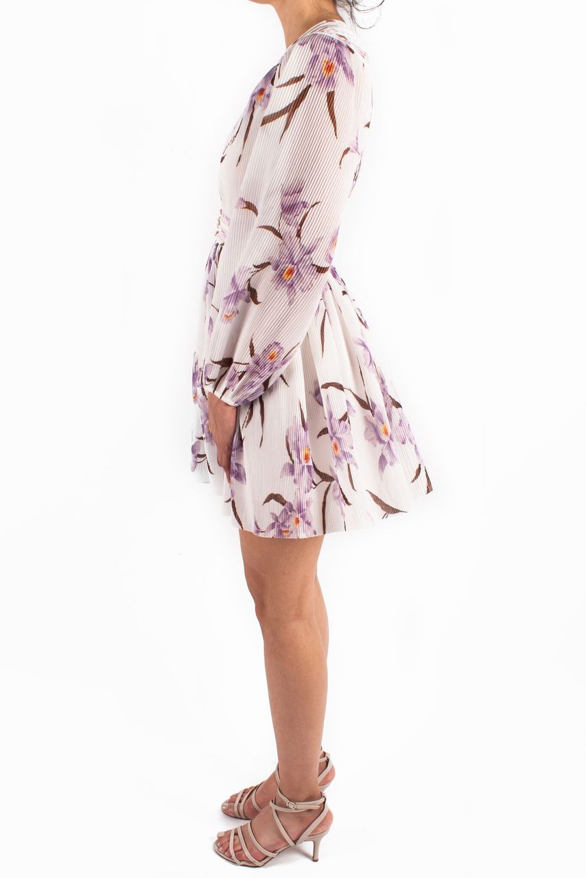 Corsage Plisse Mini Dress Front