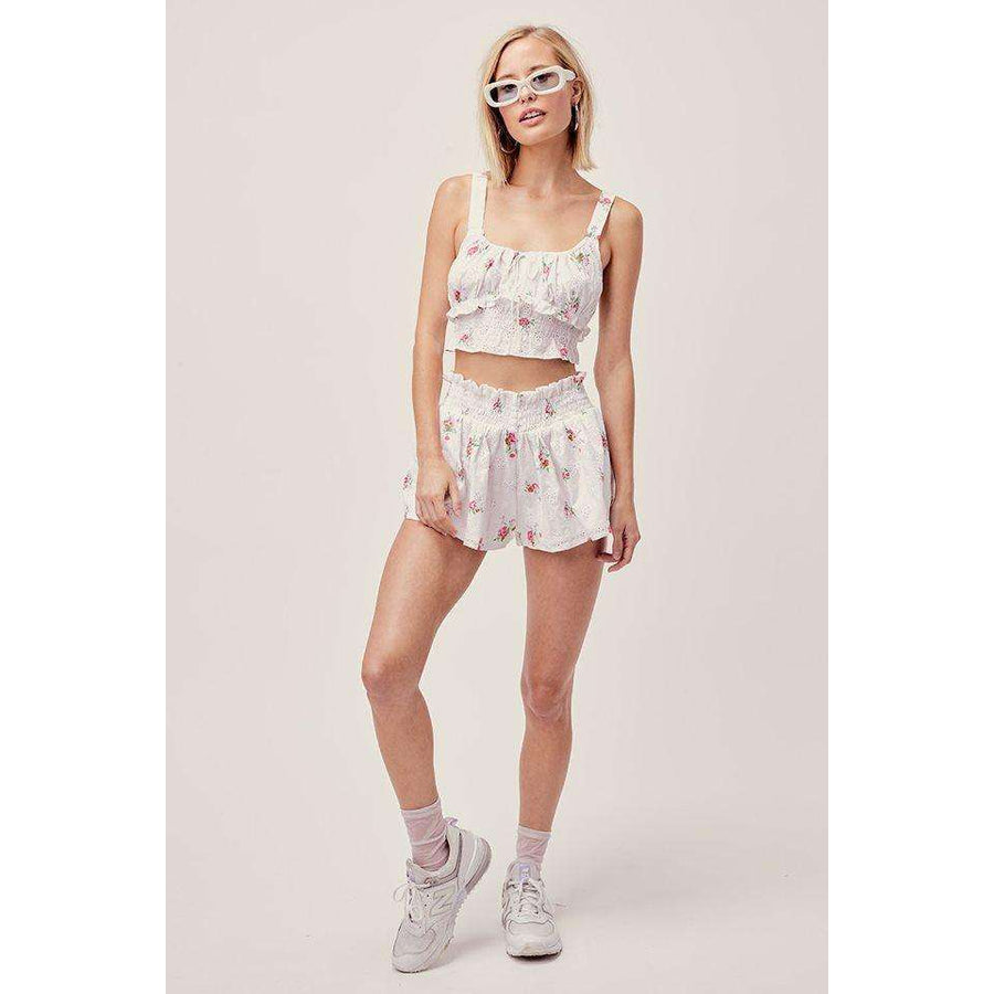 Tarte Eyelet Crop Top  Shorts Set