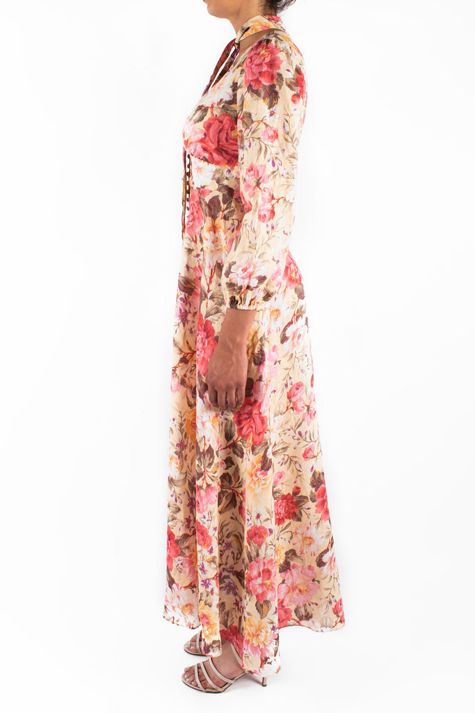 Honour Plunge Long Dress Side