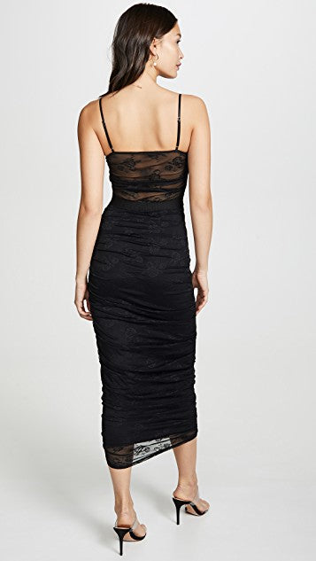 For Love & Lemons Poison Ruched Dress Back