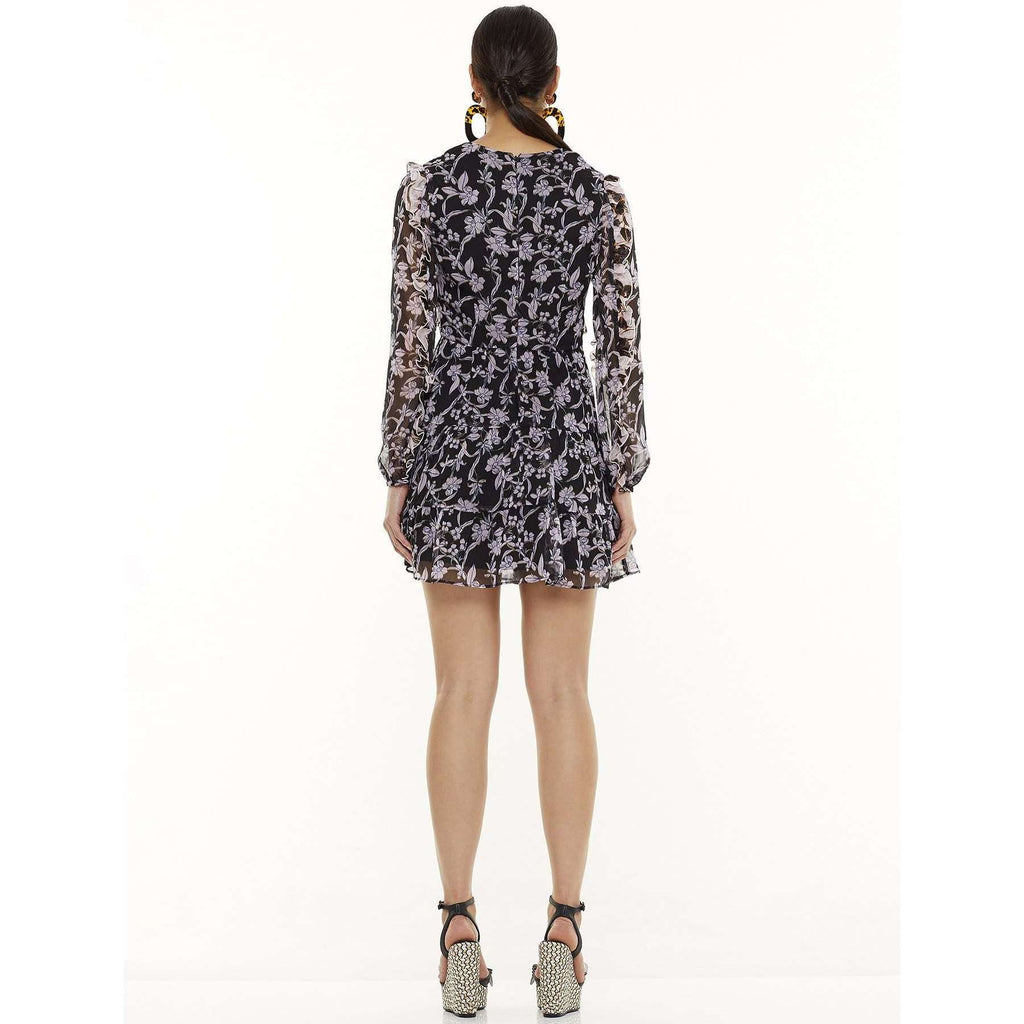 Blooming Long Sleeve Mini Dress