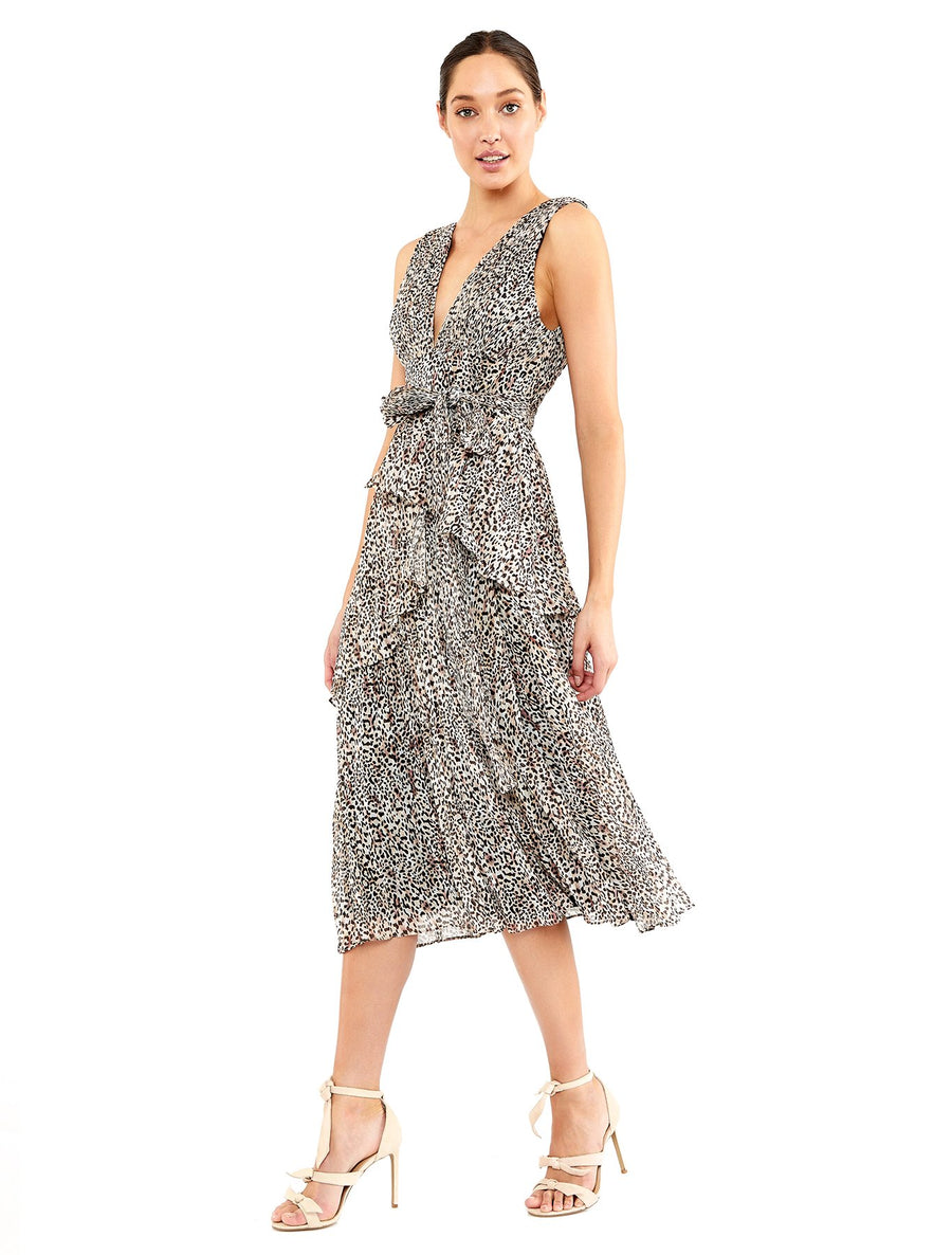 Sugar and Spice Midi Dress - Animal Print