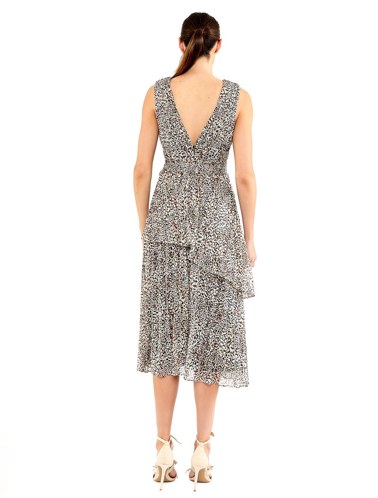 Sugar and Spice Midi Dress - Animal Print