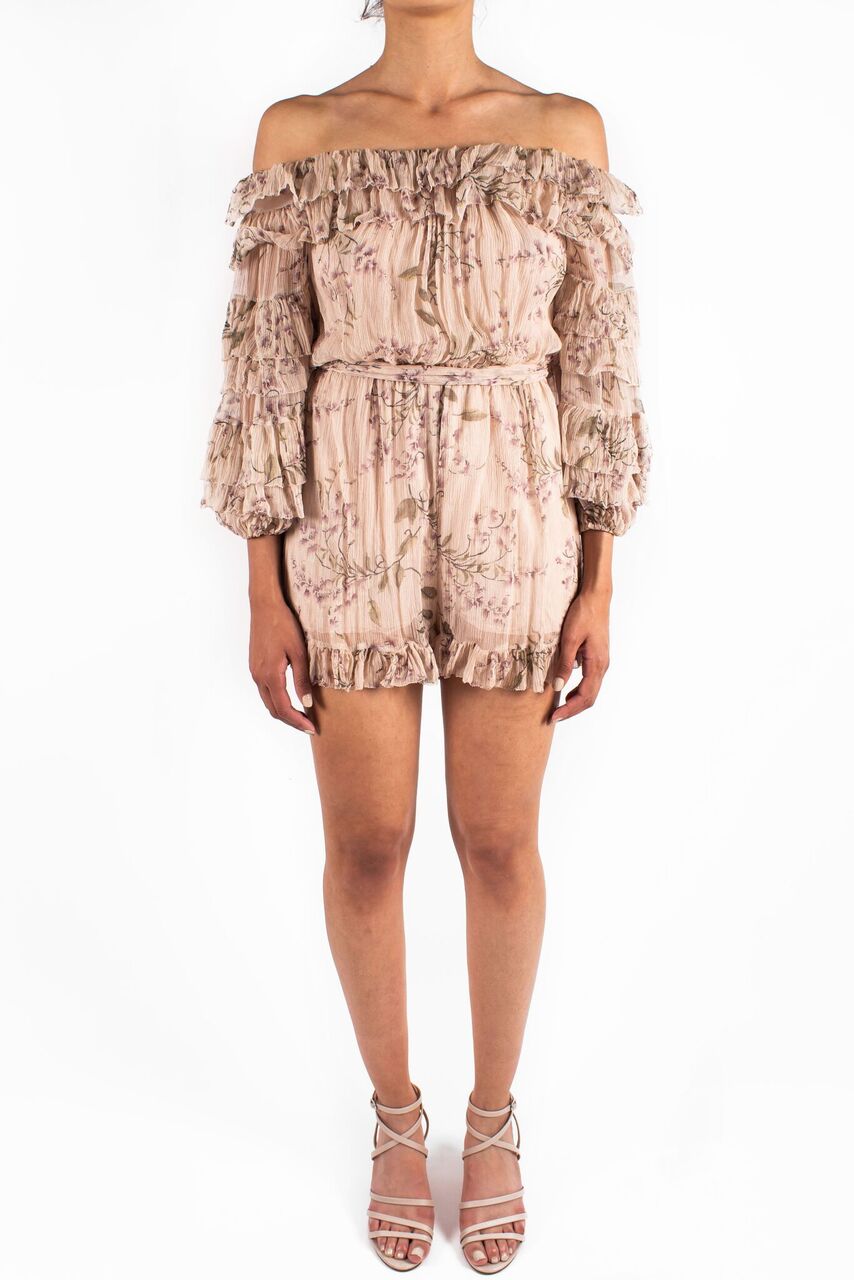 Unbridled Ruffle Playsuit Front