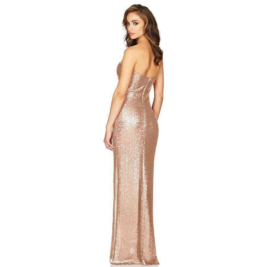 Adele Sequin Gown Champagne
