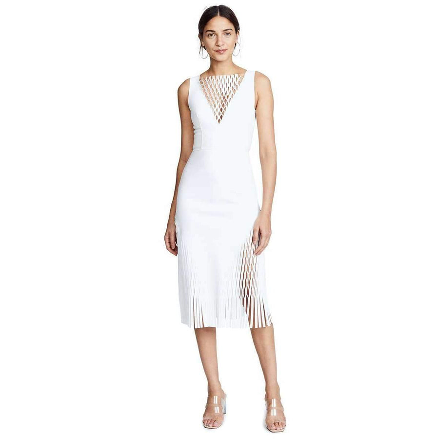 Perf Mirror Dress Ivory