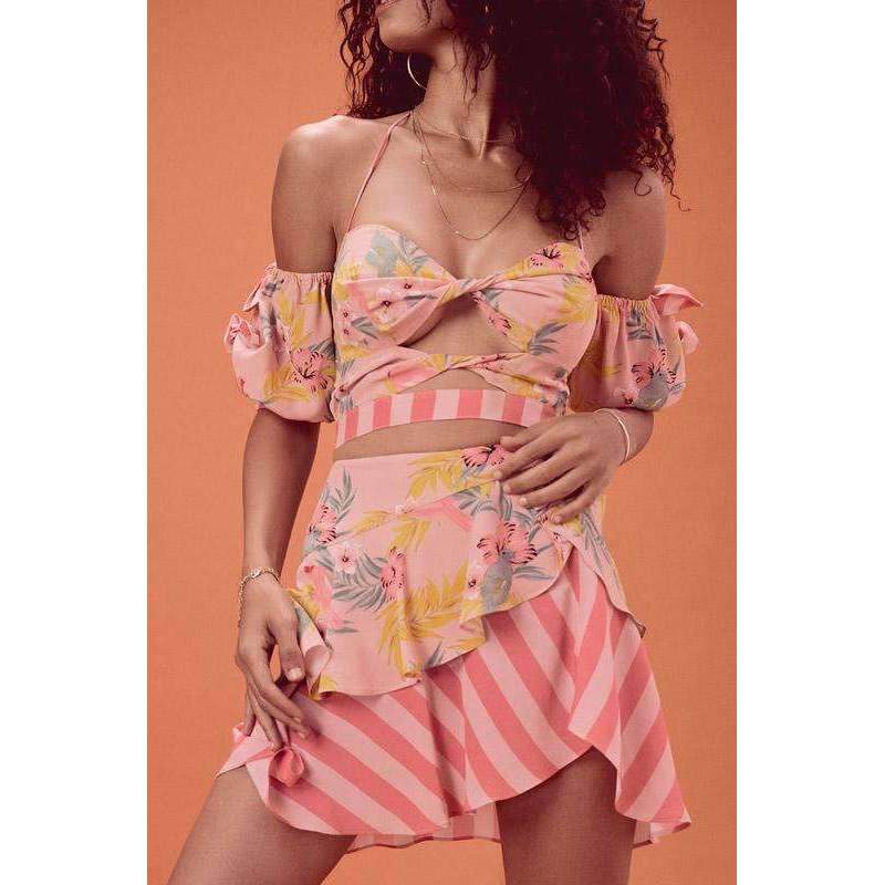 Antigua Crop Top and Skirt Set