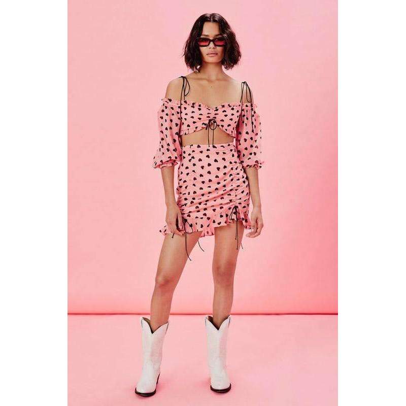 Dominique Crop Top and Mini Skirt Set