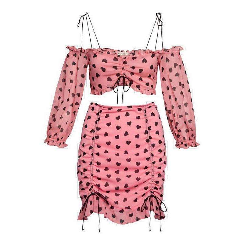 Dominique Crop Top and Mini Skirt Set