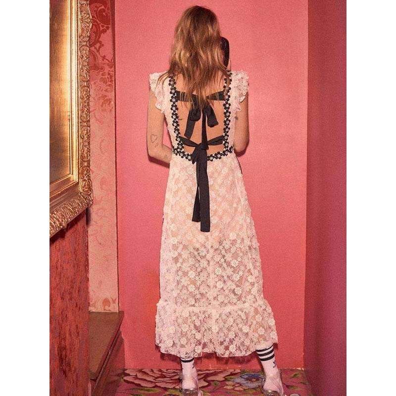 Isabel Embroidered Midi Dress