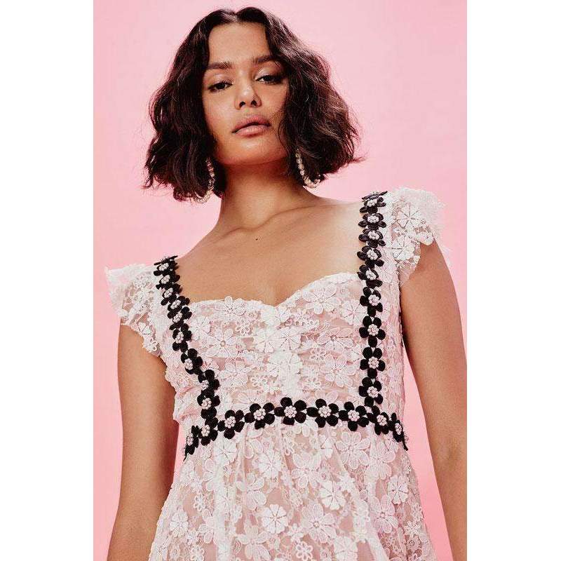 Isabel Embroidered Midi Dress