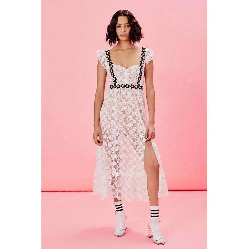 Isabel Embroidered Midi Dress