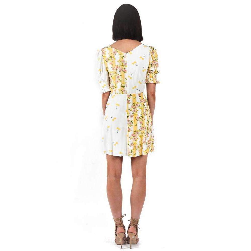 Savannah Wrap Mini Dress Buttercreme