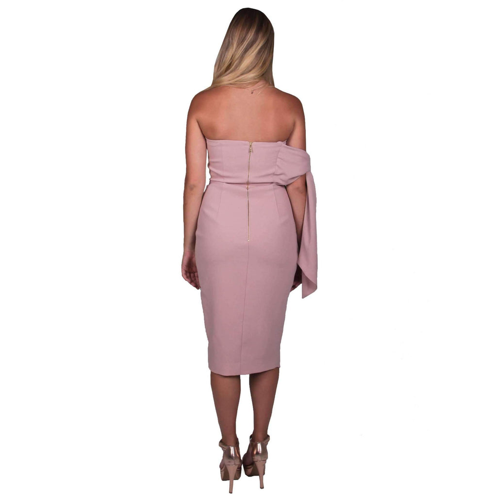 Romi Structured Midi Dress Blush