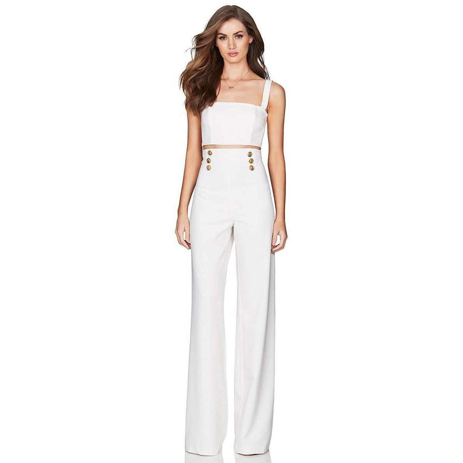 Milano Crop Pant Set Ivory