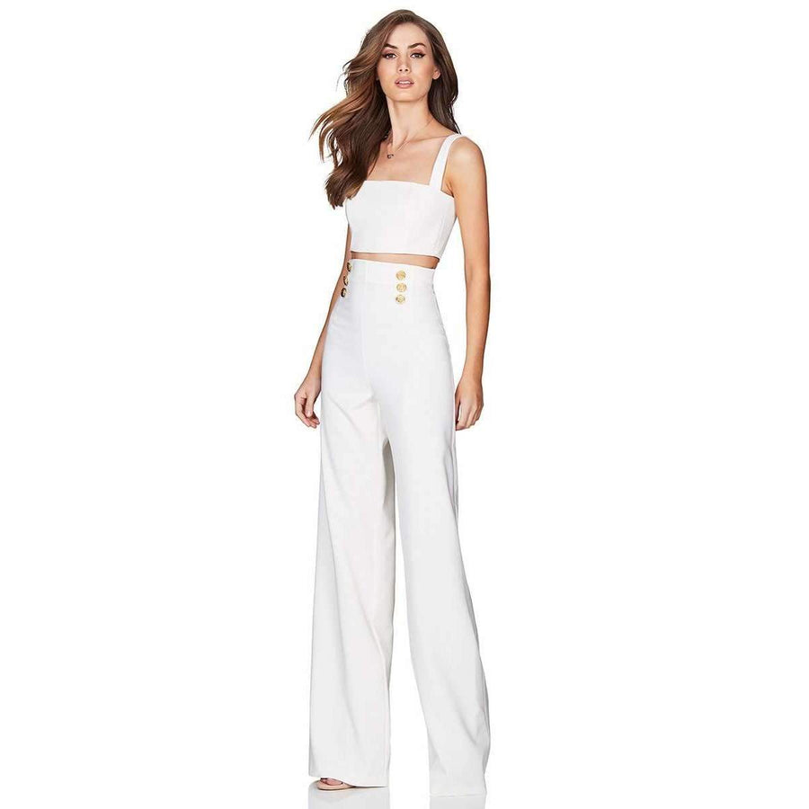 Milano Crop Pant Set Ivory