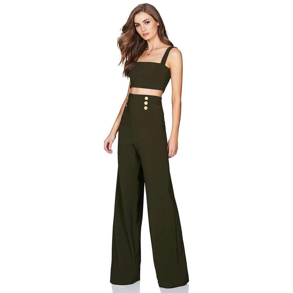 Milano Crop Pant Set Olive