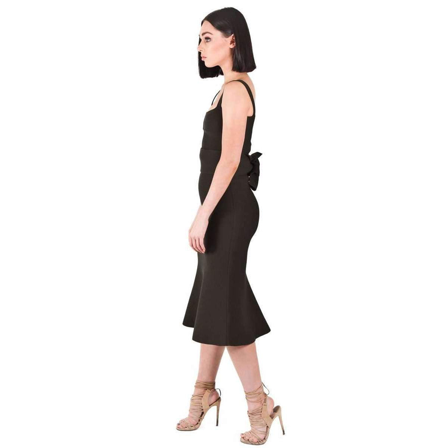 Crepe Knit Bralette Dress Khaki