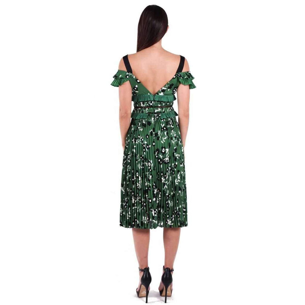 Cold Shoulder Floral Printed Dress