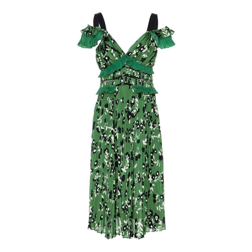 Cold Shoulder Floral Printed Dress