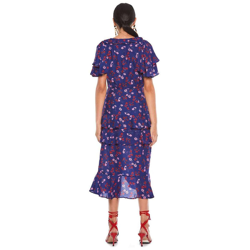 The Yearning Ruffle Midi Dress