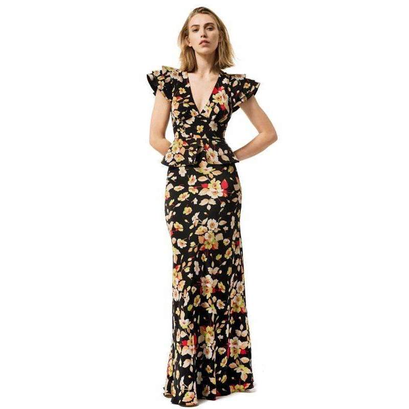 Butterfly Silk Floral Jasmine Dress