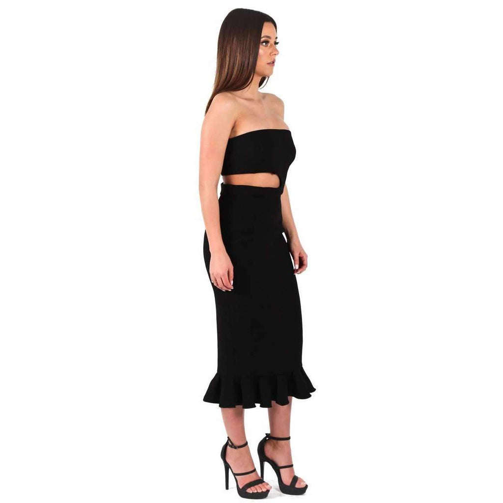 Double Crepe Kaitlin Dress Black