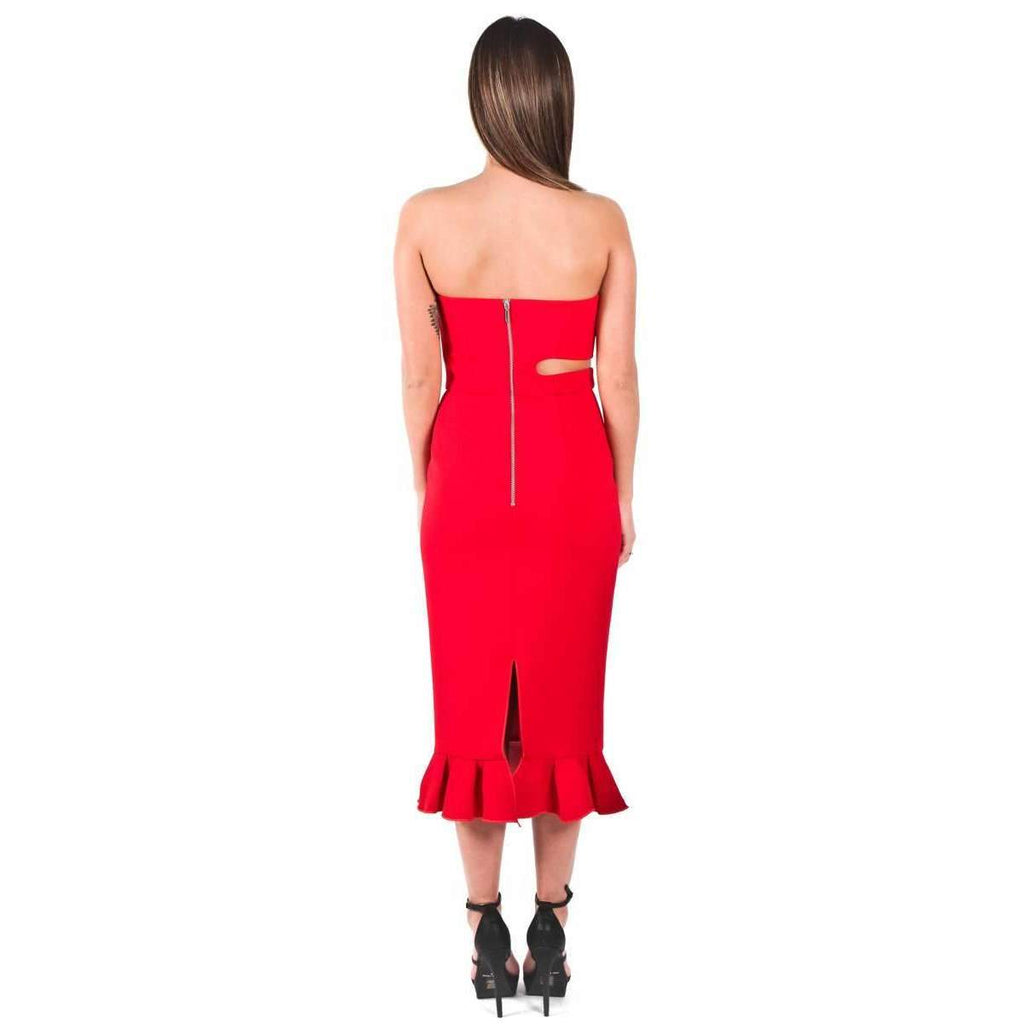 Double Crepe Kaitlin Dress Red